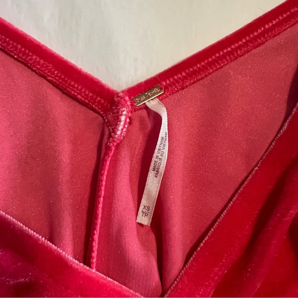 Free People Ruched Velvet V-neck Top In Strawberry Spritz Ruched